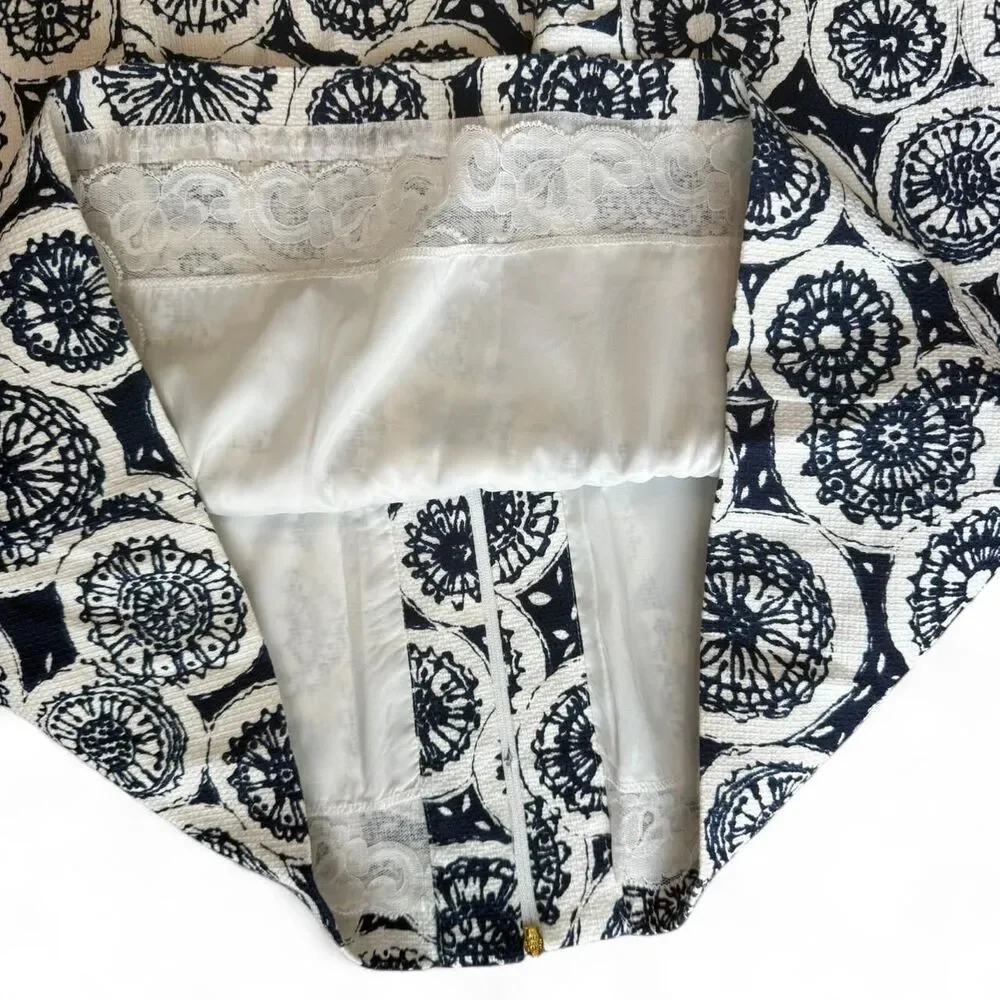 Trina Turk Kindle Dress (Retail $348) Cotton Blend Size 6 - Picture 6 of 8